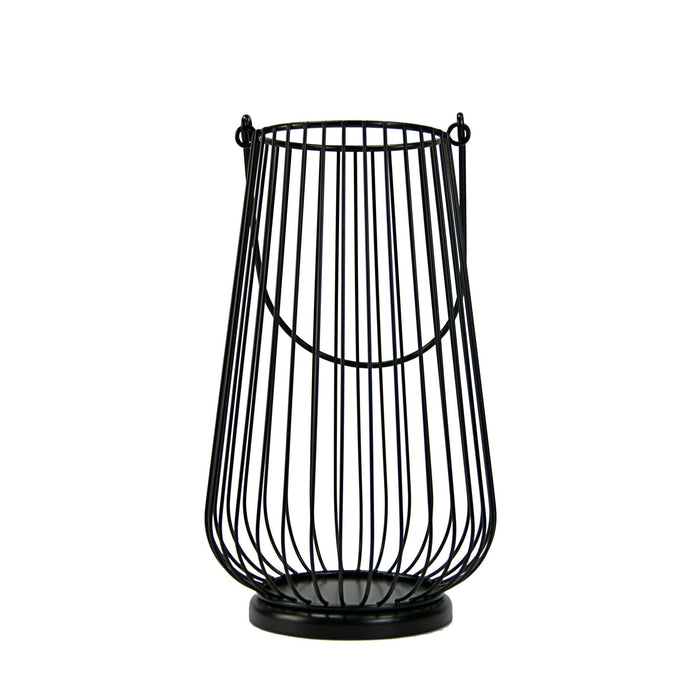 Mainstays 12" Metal Wire Candle Holder Lantern, Black