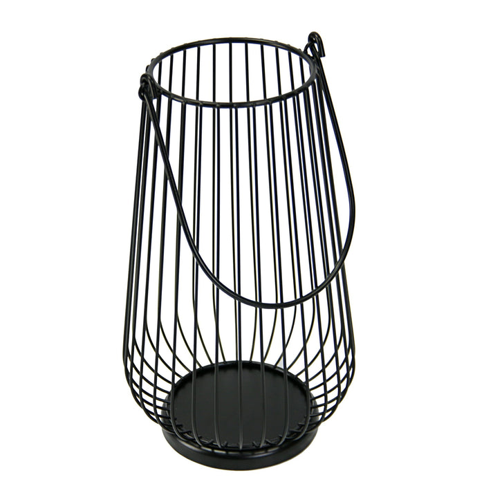 Mainstays 12" Metal Wire Candle Holder Lantern, Black