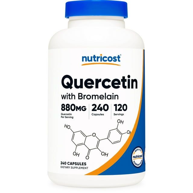 Nutricost Quercetin with Bromelain 880mg, 240 Capsules - Gluten Free & Non-GMO Supplement