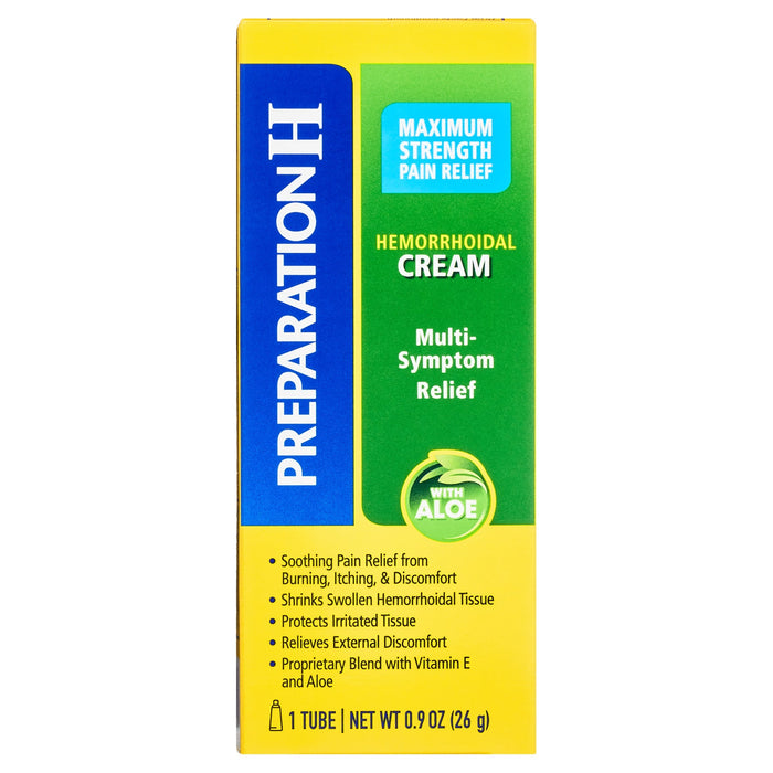 Preparation H® Maximum Strength Pain Relief Cream with Aloe - 0.9 oz Tube