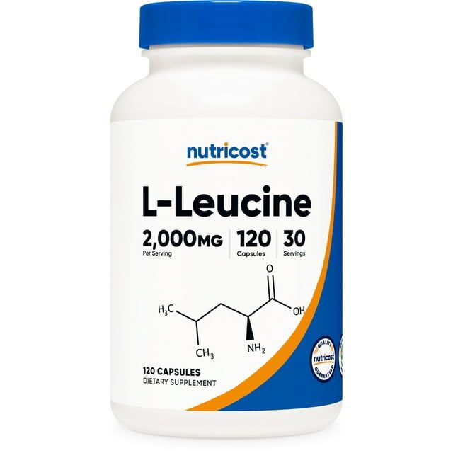 Nutricost L-Leucine 2,000mg Supplement, 120 Vegetarian Capsules, 30 Servings