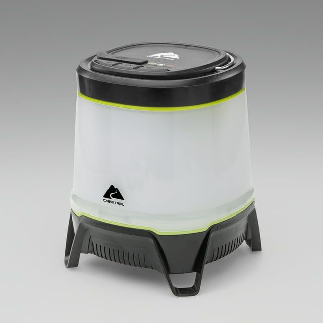 Ozark Trail 750 Lumen Hybrid Power LED Camping Lantern, Built-in Rechargeable & 3D Batteries