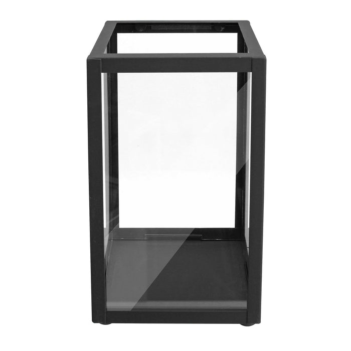 Better Homes & Gardens Decorative Metal Candle Holder Lantern, Black, Large