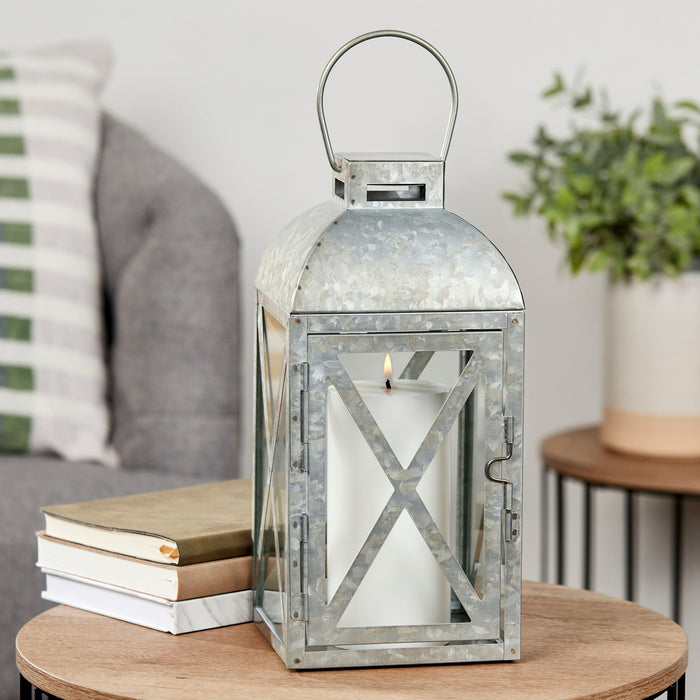 Buy 1 Get 1 Half Off - Mainstays Medium Galvanized Metal Candle Holder Lantern