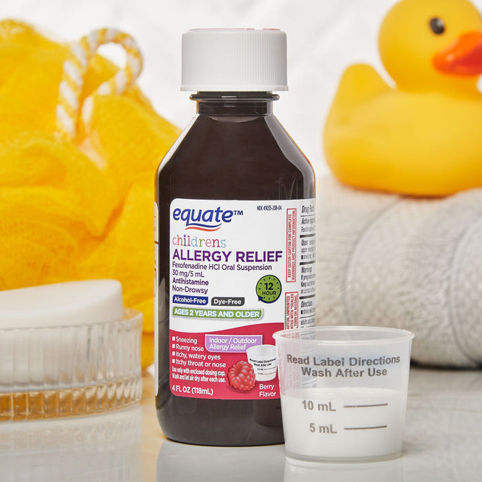 Equate Children's Allergy Relief Fexofenadine; Liquid Berry Flavor; 4 fl oz