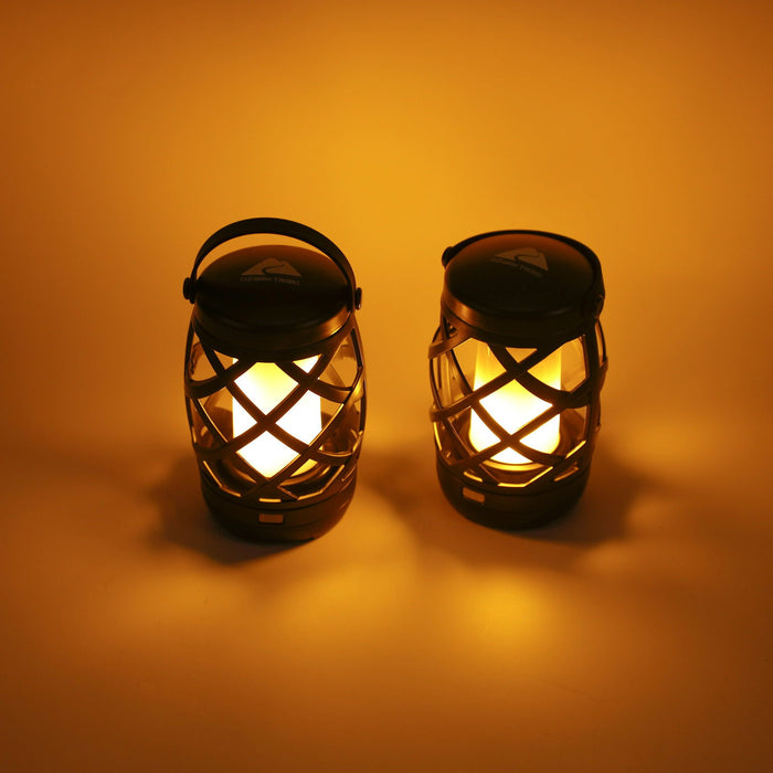 Ozark Trail LED Flame Light Lantern, 100 Lumen, 2 Pack, Black