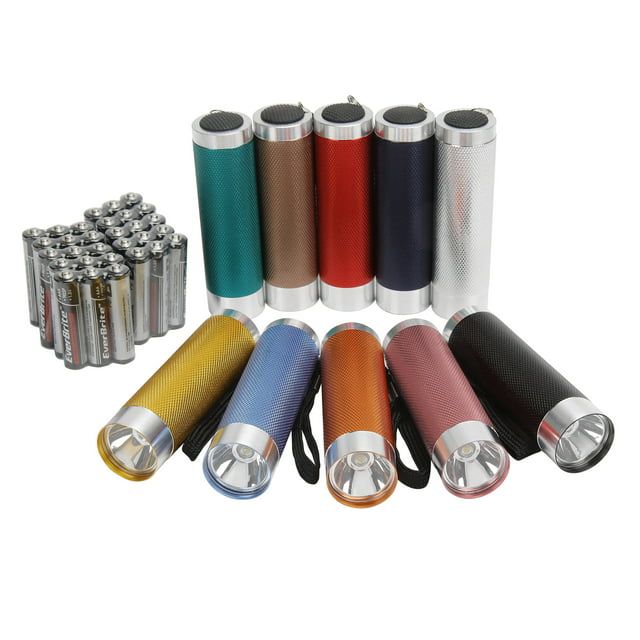 Ozark Trail LED Flashlights, 10-pack, 50 Lumens, Multicolor