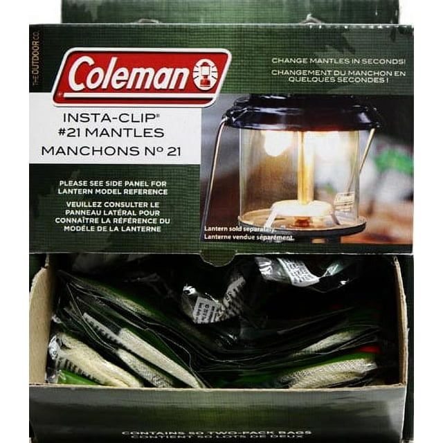 Coleman Insta-Clip #21 Wire Mantles for Coleman Kerosene Lanterns, 2 Pack