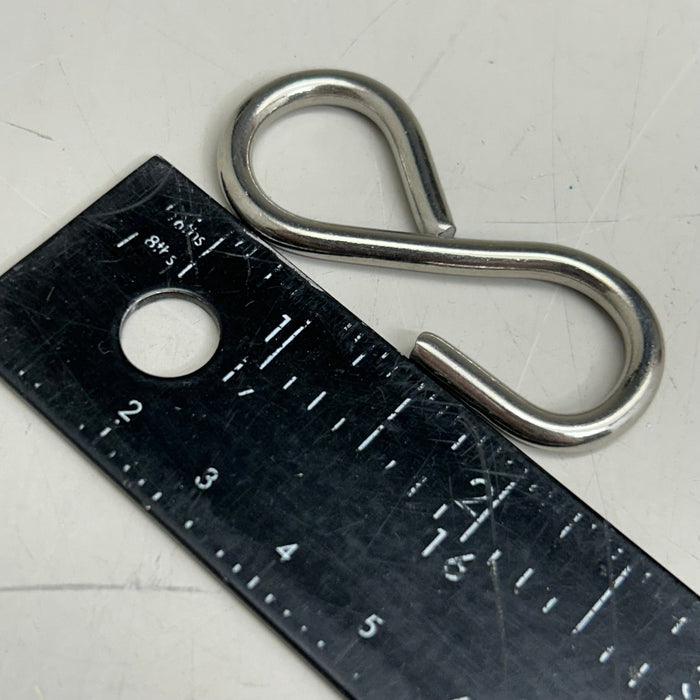 (1 Bag, 300 PCS) Heavy-Duty Stainless Steel S-Hooks For Swings,Hammocks, Tent Setting ETC 2" Overall Length