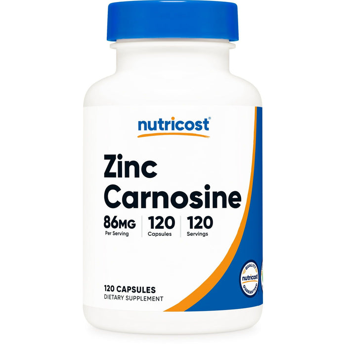 Nutricost Zinc Carnosine 86mg, 120 Capsules - Non-GMO, Gluten Free Supplement