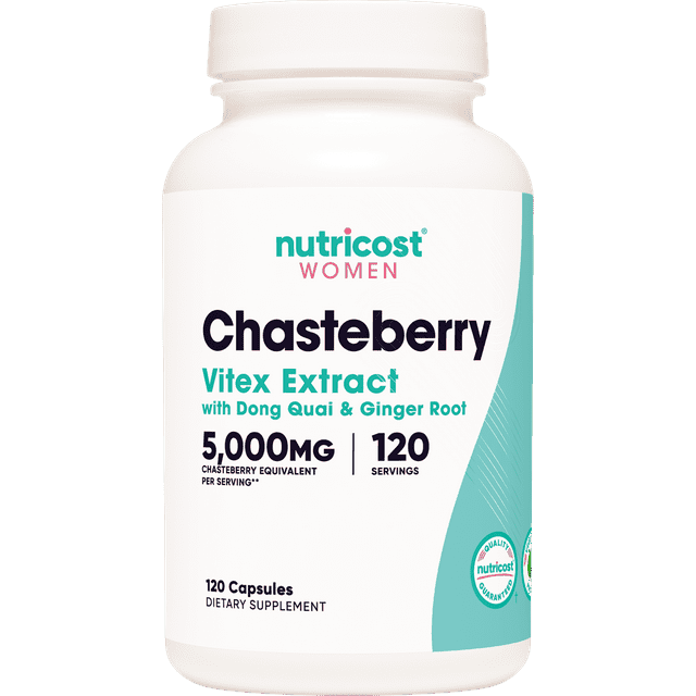 Nutricost Chasteberry Supplement for Women 120 Capsules, 5000mg Chasteberry Equivalent Per Serving