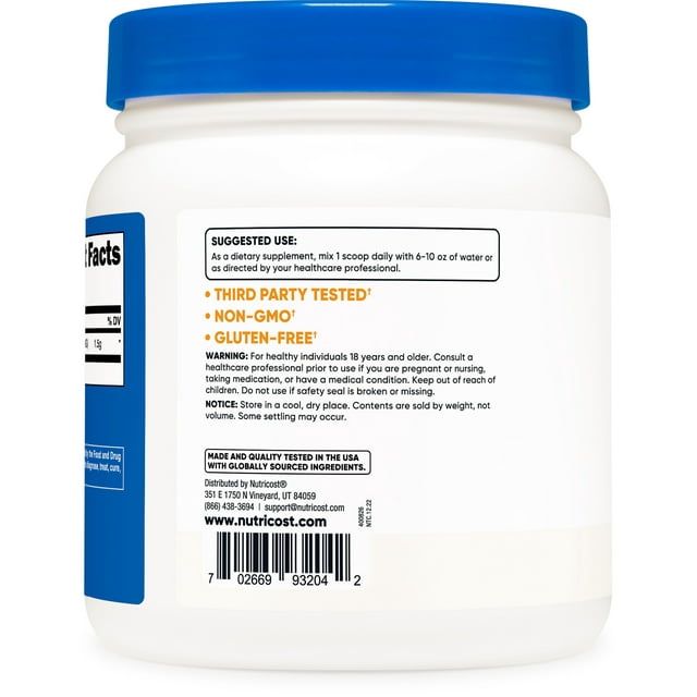 Nutricost Betaine Anhydrous Trimethylglycine (TMG) Powder 500 Grams- Amino Acid Supplement