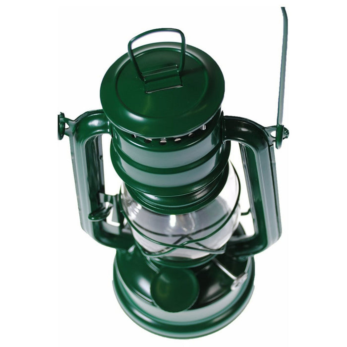 Lot of 4 - Hurricane Kerosene Oil Lantern Emergency Hanging Light Lamp - Green - 8 Inch