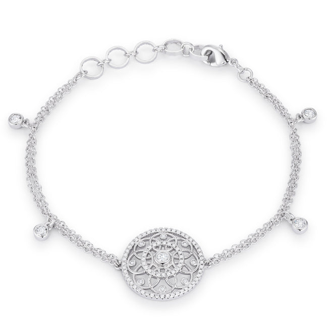 .5 Ct Bracelet with Interlocking Circles and CZ