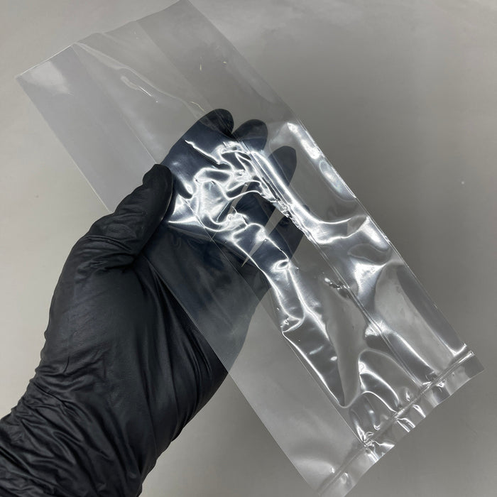 (100 PACK) Clear Gusseted Poly Plastic Bags Candy Cookie 1.5 Mil 4.5"x 2.75"x 10.75"