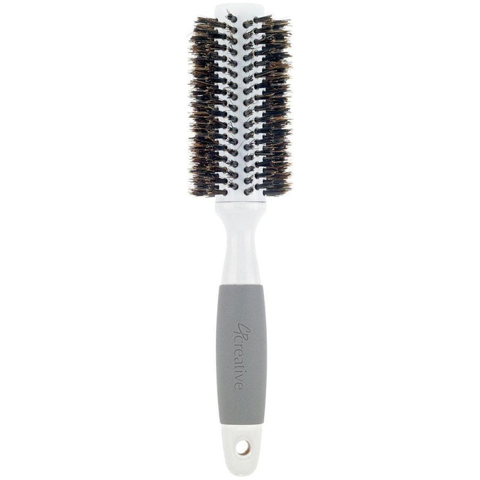 Ceramic Barrel Round Boar Bristle Hair Brush for Thick Hair