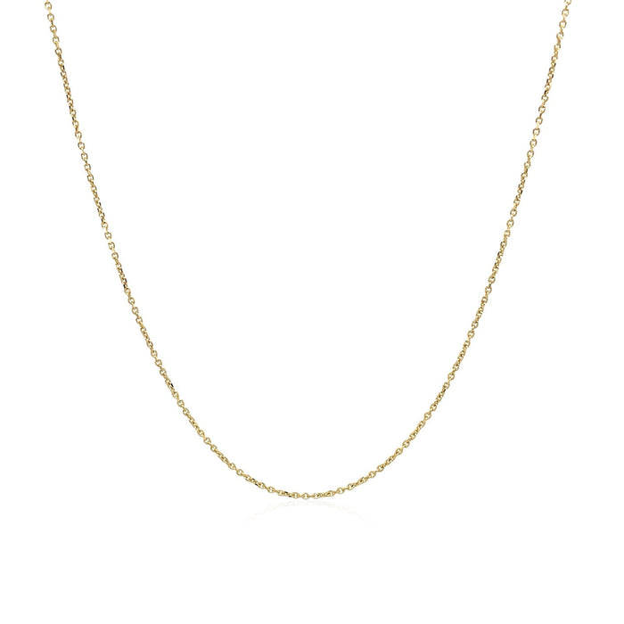 14k Yellow Gold Cable Link Chain (0.50 mm)