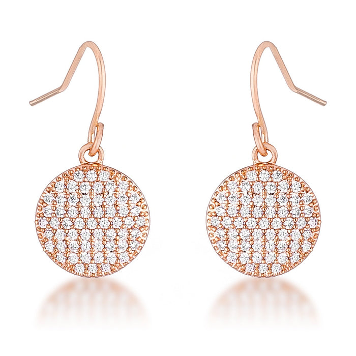 .6 Ct Elegant CZ Plated Disk Earrings