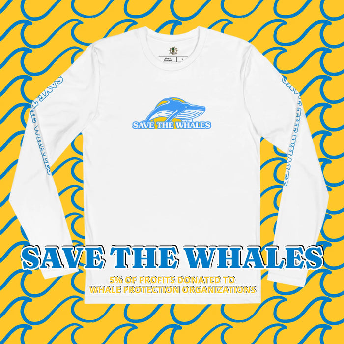 Save the Whales Long Sleeve Fitted Crew