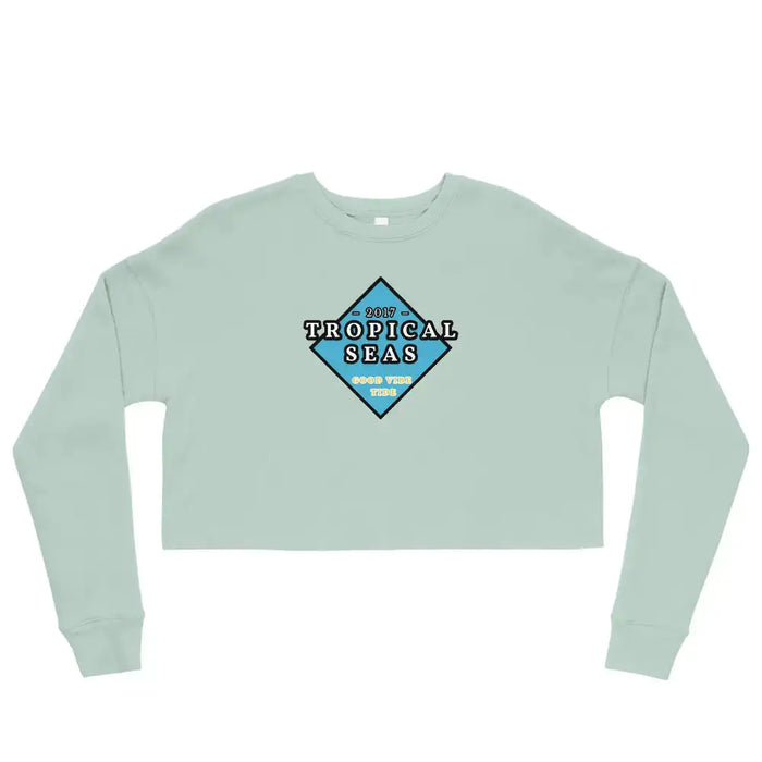 Women's Tropical Crop-Top Sweatshirt