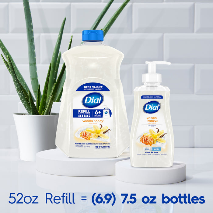 Dial Liquid Hand Soap Refill, Vanilla & Honey, 52 Ounce