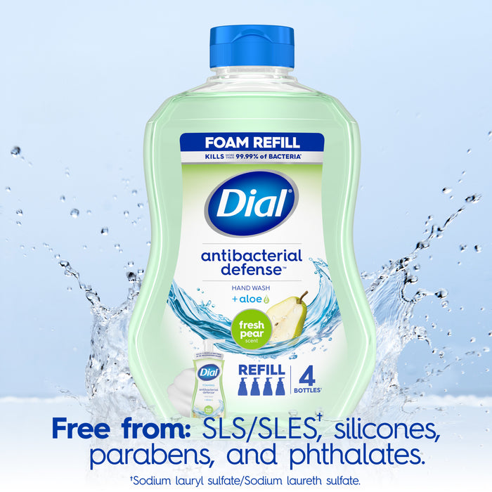 Dial Antibacterial Foaming Hand Wash Refill, Fresh Pear, 30 Ounce