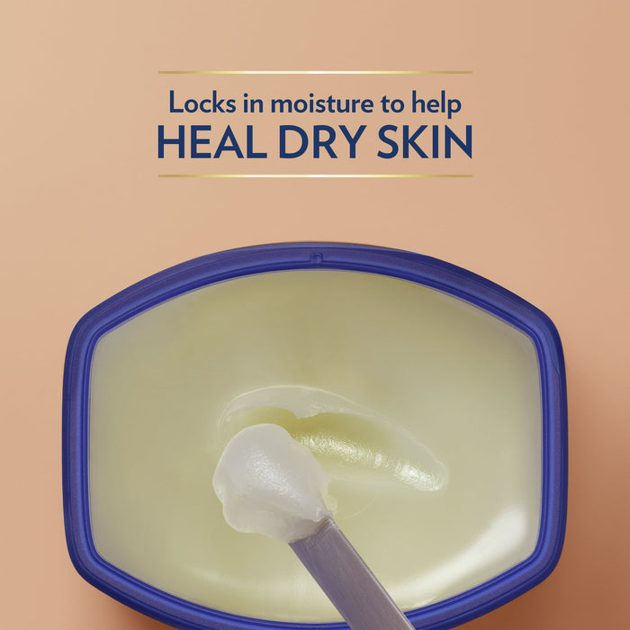 Vaseline Lock In Moisture Cocoa Butter Healing Petroleum Jelly for Dry Skin, 7.5 oz
