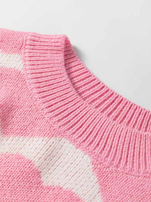 Valentine Heart Round Neck Sweater