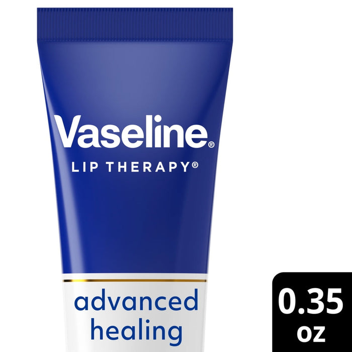 Vaseline Lip Therapy Lip Balm Tube For Healthier Looking Lips Advanced Healing Moisturizer For Dry Lips, 0.35 oz