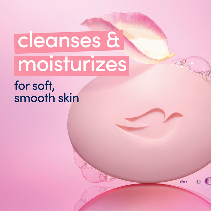 Dove Beauty Bar Women's Bath Soap Gentle Pink Rosa Moisturizing All Skin, 3.75 oz 4 Bars