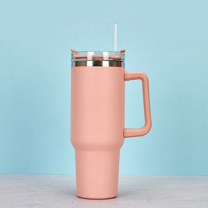1200ml Stainless Steel Mug Coffee Cup Thermal Travel Car Auto Mugs T hermos 40 Oz Tumbler with Handle Straw Cup Drinkware New In