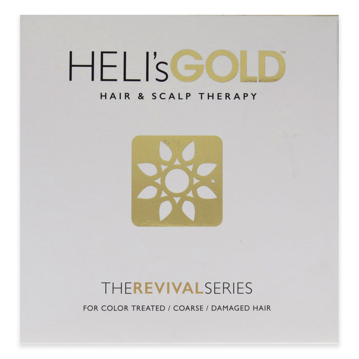 The Revival Series Travel Kit by Helis Gold for Unisex - 3 Pc 3.3oz Revitalize Shampoo, 3.3oz Restructure Masque, 1oz Crystal Cream