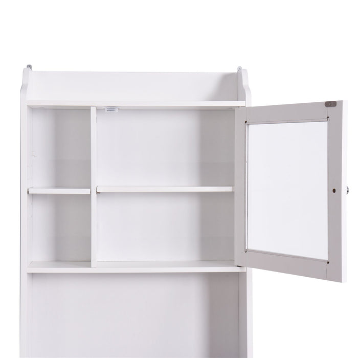 Modern Over The Toilet Space Saver Organization Wood Storage Cabinet for Home, Bathroom
