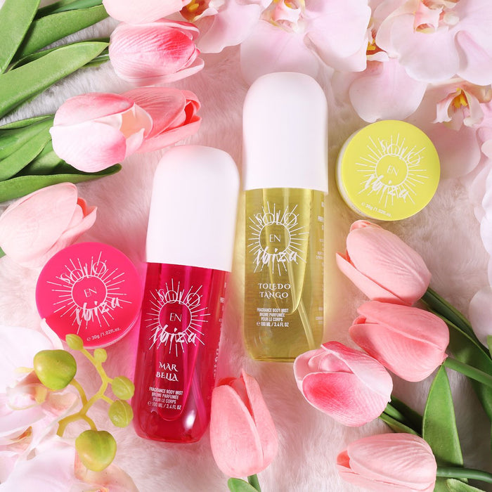 4pc Scented Body & Hair Mist & Cream Travel Set - 4 Long Lasting Fragrances for Men & Women - Perfect for Dating, Daily Use, Parties - Ultimate Gift Box