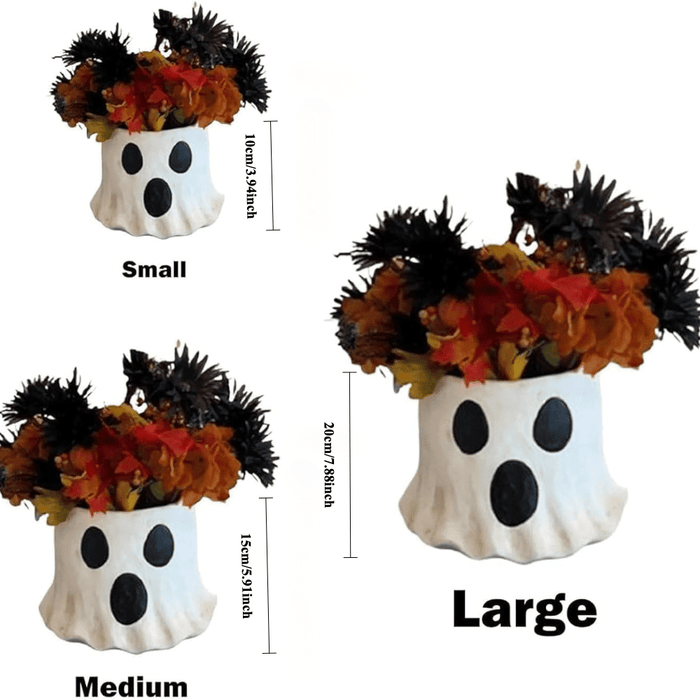 1Pc Resin Ghost Bucket Vase, Cute Virus Ghost Bucket, Christmas Festival Home & Kitchen Decor