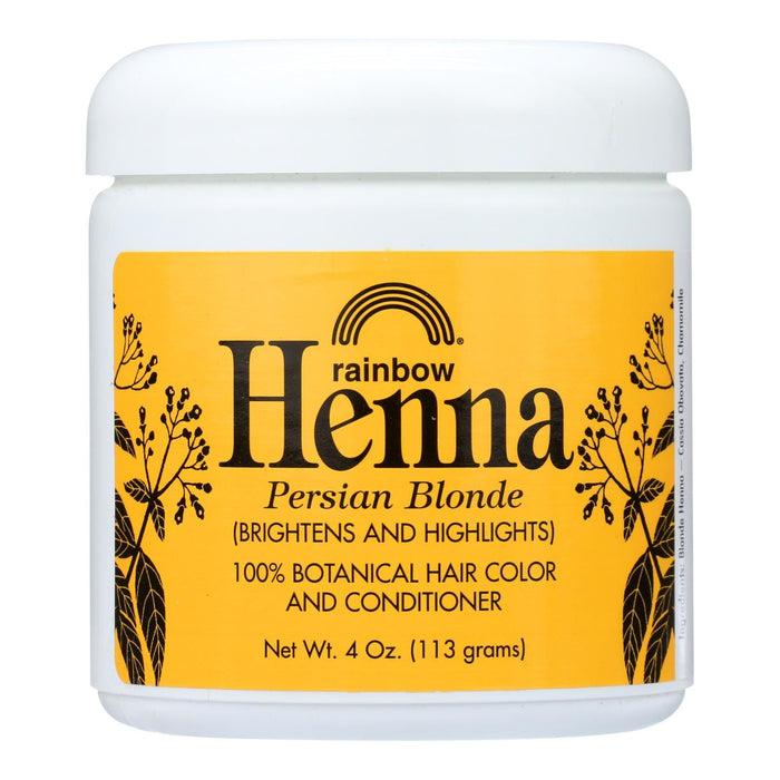 Rainbow Research Henna 100% Botanical Hair Color And Conditioner - Persian Blonde - 4 Oz