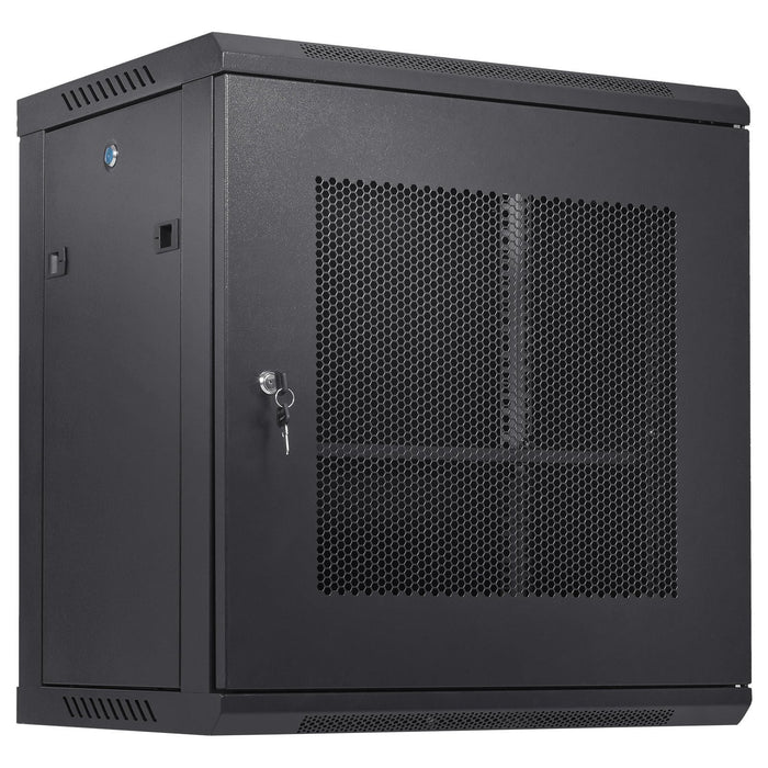 VEVOR 12U Wall Mount Server Cabinet, 15.5'' Depth, Network Rack Enclosure, Supports up to 200 lbs, Secure Locking System, Ideal for IT Hardware, Audio/Video Components