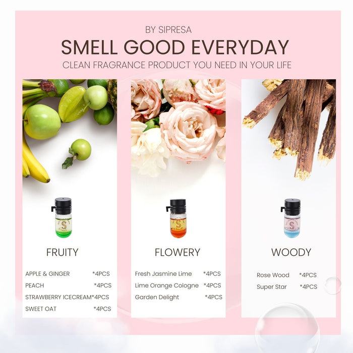 Sipresa Splash'n Shine Hair Perfume Oil 9 Unique Scents in 1 Pack Natural Plant-based Oils 72H Long-Lasting Fragrance 36-PCs Travel Set  Haircare