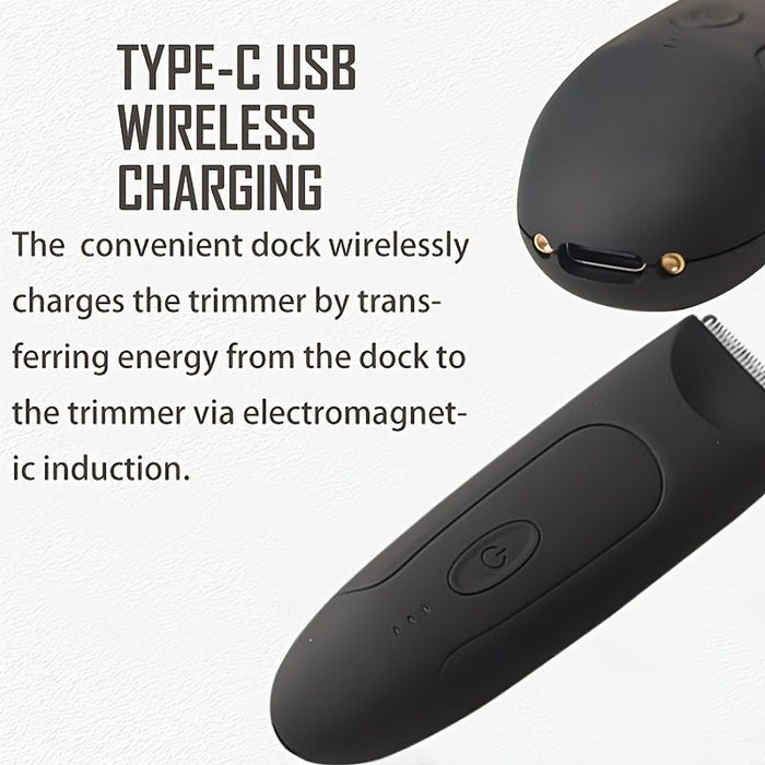 1pc USB Rechargeable Electric Groin Hair Trimmer Ball Trimmer For Men With Replaceable Ceramic Blade Heads; Waterproof Male Hygiene Razor