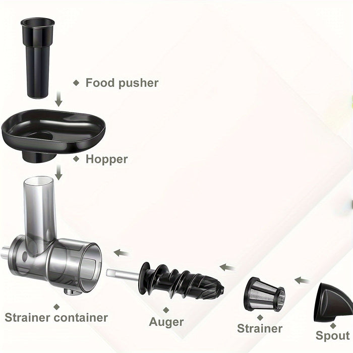 Juicer Attachments, Juicers, Cold Press Juicer Parts (excluding machines and cups) for all models of KitchenTreasure Stand Mixers. Compatible with all KitchenTreasure desktop blenders and Mixables