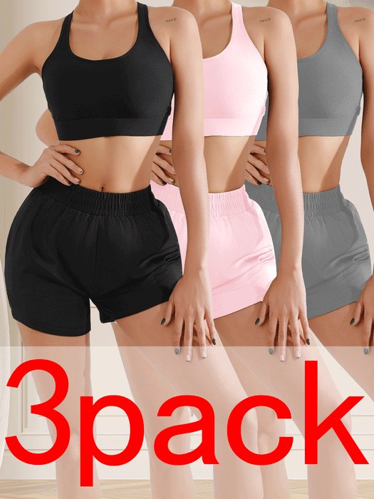 3pcs Cooling Quick-Dry Workout Shorts – Breathable, Loose Fit, Perfect for Summer