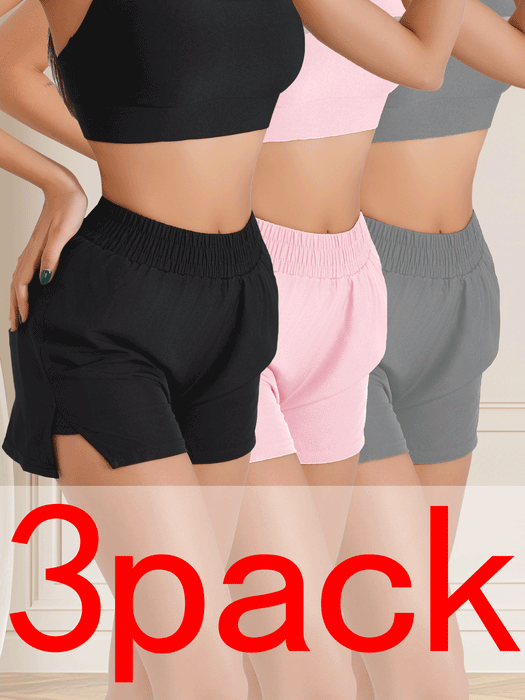 3pcs Cooling Quick-Dry Workout Shorts – Breathable, Loose Fit, Perfect for Summer