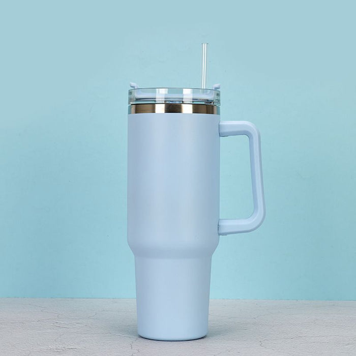 1200ml Stainless Steel Mug Coffee Cup Thermal Travel Car Auto Mugs T hermos 40 Oz Tumbler with Handle Straw Cup Drinkware New In