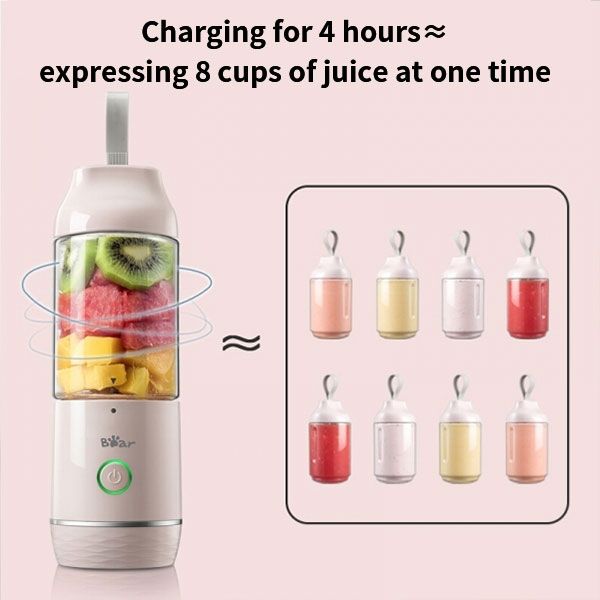 Bear Portable Blender With 11.84Oz B pa F ree Blender Bottles, Usb Rechargeable Blenders For Shakes And Smoothies