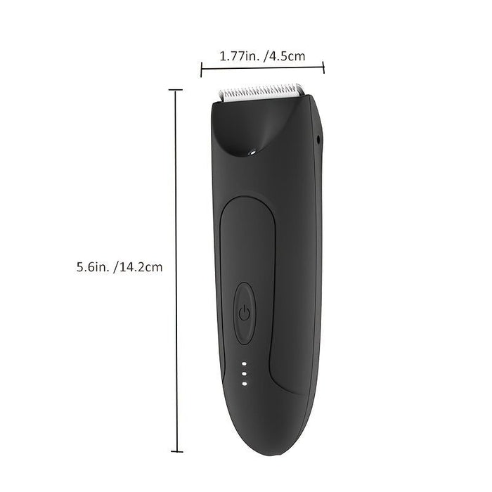 1pc USB Rechargeable Electric Groin Hair Trimmer Ball Trimmer For Men With Replaceable Ceramic Blade Heads; Waterproof Male Hygiene Razor