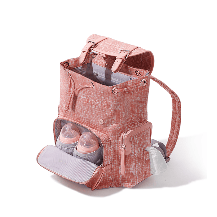 SUNVENO Diaper Bag Backpack, Baby Changing Bag Nappy Tweed Baby Diaper Bags Multifunction Waterproof for Travel