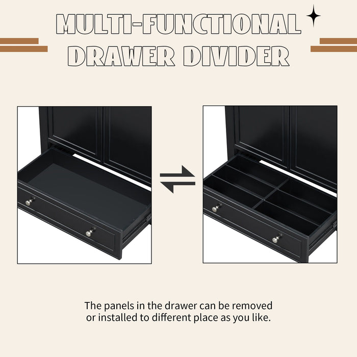 30\" Bathroom Vanity with Sink Combo, Multi-functional Bathroom Cabinet with Doors and Drawer, Solid Frame and MDF Board
