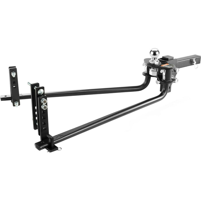 Weight Distribution Hitch, 1,000 lbs Weight Distributing Hitches Kit with Sway Control for Trailer, 2-In Solid Steel Shank, 2-5/16 in Alloy Steel Ball, Powder Coated Load Leveling Hitch, Black