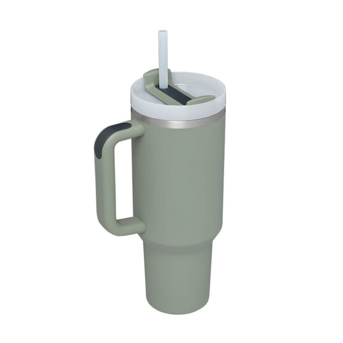 1200ml Stainless Steel Mug Coffee Cup Thermal Travel Car Auto Mugs T hermos 40 Oz Tumbler with Handle Straw Cup Drinkware New In