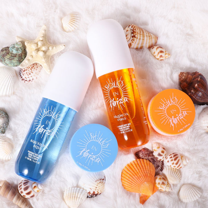 4pc Scented Body & Hair Mist & Cream Travel Set - 4 Long Lasting Fragrances for Men & Women - Perfect for Dating, Daily Use, Parties - Ultimate Gift Box